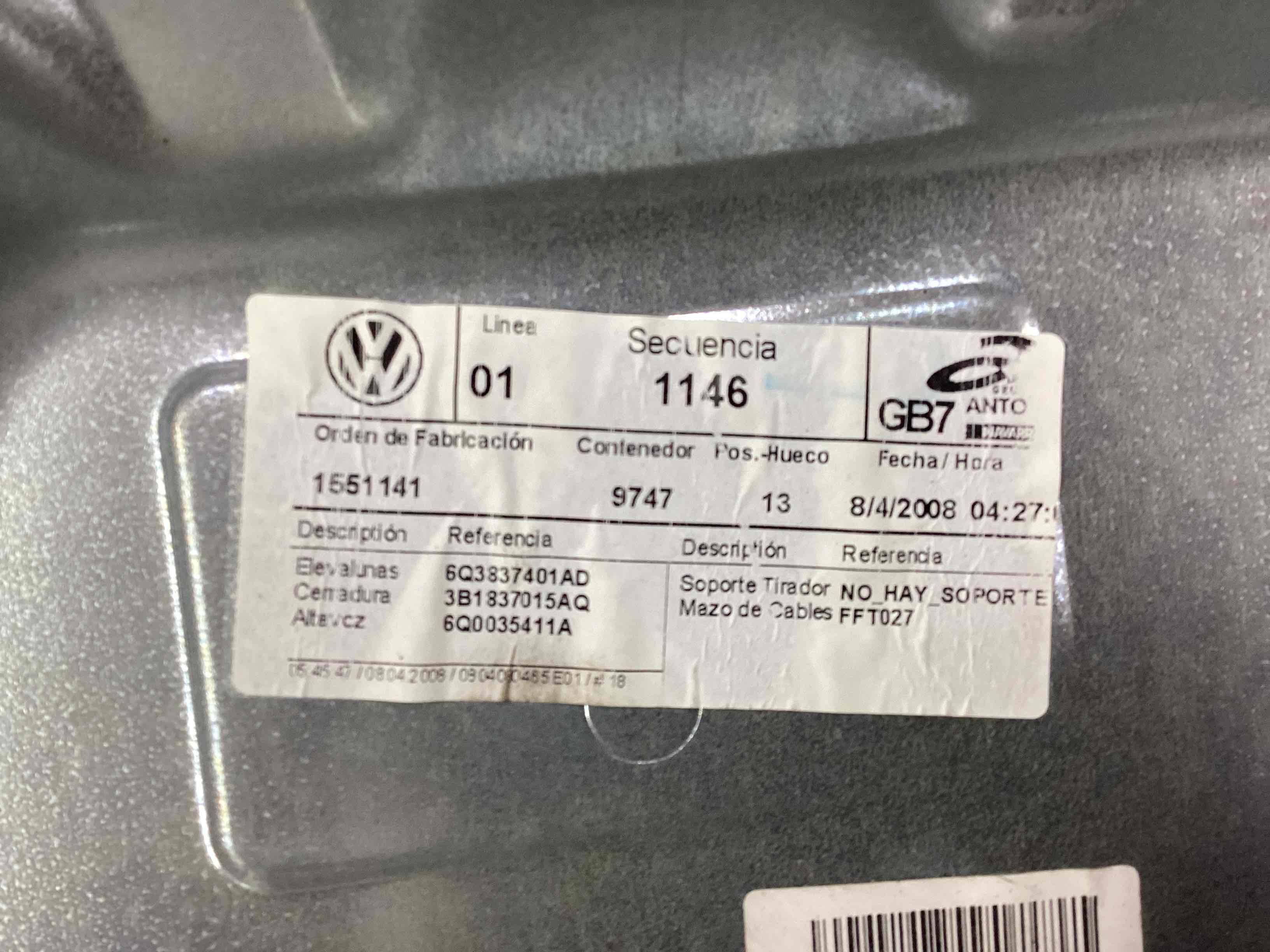 Стеклоподъемник механический двери передней левой Volkswagen Polo 4 купить в Беларуси