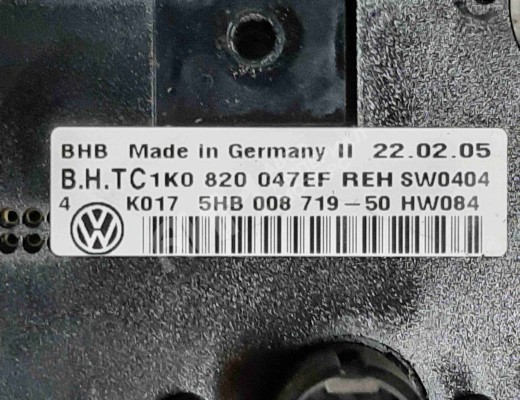 Блок управления печки/климат-контроля Volkswagen Touran I (1T) 2003-2006  Volkswagen Touran Touran I (1T) 2003-2006