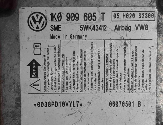 Блок AirBag Volkswagen Golf V (1K) 2004-2009  Volkswagen Golf Golf V (1K) 2004-2009