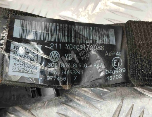 Ремень безопасности Volkswagen Passat B6 (3C) 2005-2010  Volkswagen Passat Passat B6 (3C) 2005-2010