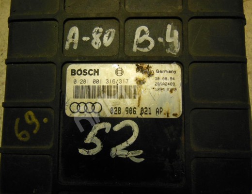 Блок управления двигателем Audi 80 B4 (8C) 1991-1995  Audi 80 80 B4 (8C) 1991-1995