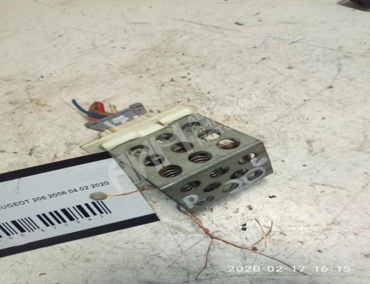 Сопротивление печки Peugeot 206 (2A/2E) 2003-2009 рестайлинг  Peugeot 206 206 (2A/2E) 2003-2009 рестайлинг