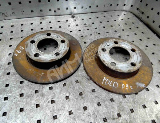 Диск тормозной задний Volkswagen Polo IV (9N) 2005-2009 рестайлинг  Volkswagen Polo Polo IV (9N) 2005-2009 рестайлинг