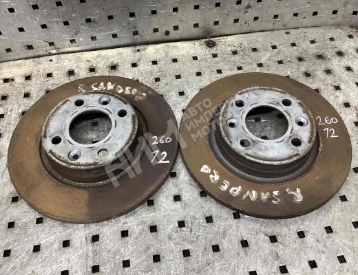 Диск тормозной задний Renault Sandero I (BS) 2009-2014  Renault Sandero Sandero I (BS) 2009-2014