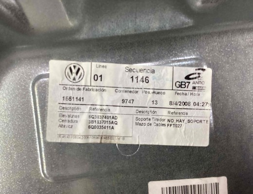 Стеклоподъемник передний левый Volkswagen Polo IV (9N) 2005-2009 рестайлинг  Volkswagen Polo Polo IV (9N) 2005-2009 рестайлинг