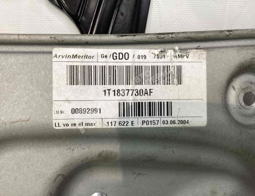 Стеклоподъемник передний правый Volkswagen Touran I (1T) 2003-2006  Volkswagen Touran Touran I (1T) 2003-2006