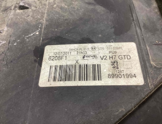 Фара левая Peugeot 807 2002-2014  Peugeot 807 807 2002-2014
