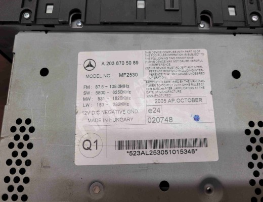 Магнитола Mercedes C (W203) 2004-2007 рестайлинг  Mercedes C C (W203) 2004-2007 рестайлинг