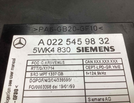 Блок управления центральным замком Mercedes S (W220) 1998-2002  Mercedes S S (W220) 1998-2002