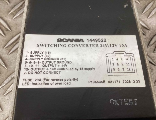 Преобразователь напряжения Scania 4-series 1995-2004  Scania 4-series 4-series 1995-2004