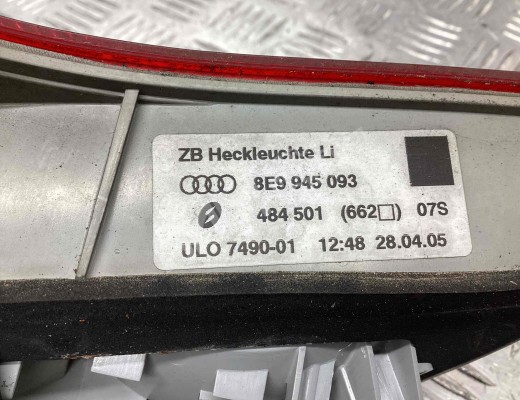 Фонарь крышки багажника левый Audi A4 B7 (8EC, 8ED) 2004-2008  Audi A4 A4 B7 (8EC, 8ED) 2004-2008