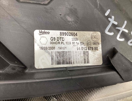 Фара правая Fiat Scudo II (270) 2007-2016  Fiat Scudo Scudo II (270) 2007-2016