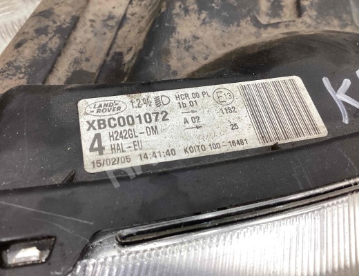 Фара левая Land Rover Discovery III (LA) 2004-2009  Land Rover Discovery Discovery III (LA) 2004-2009