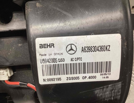 Моторчик печки Mercedes Vito II (W639) 2010-2014 рестайлинг  Mercedes Vito Vito II (W639) 2010-2014 рестайлинг