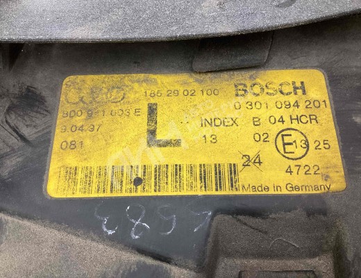 Фара левая Audi A4 B5 (8D) 1994-1999  Audi A4 A4 B5 (8D) 1994-1999