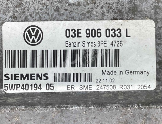 Блок управления двигателем Volkswagen Polo IV (9N) 2001-2005  Volkswagen Polo Polo IV (9N) 2001-2005