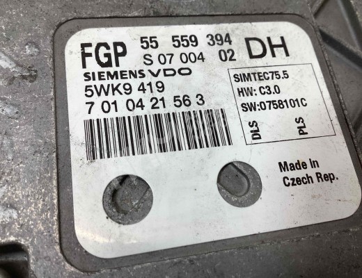 Блок управления двигателем Opel Astra H 2007-2010 рестайлинг  Opel Astra Astra H 2007-2010 рестайлинг